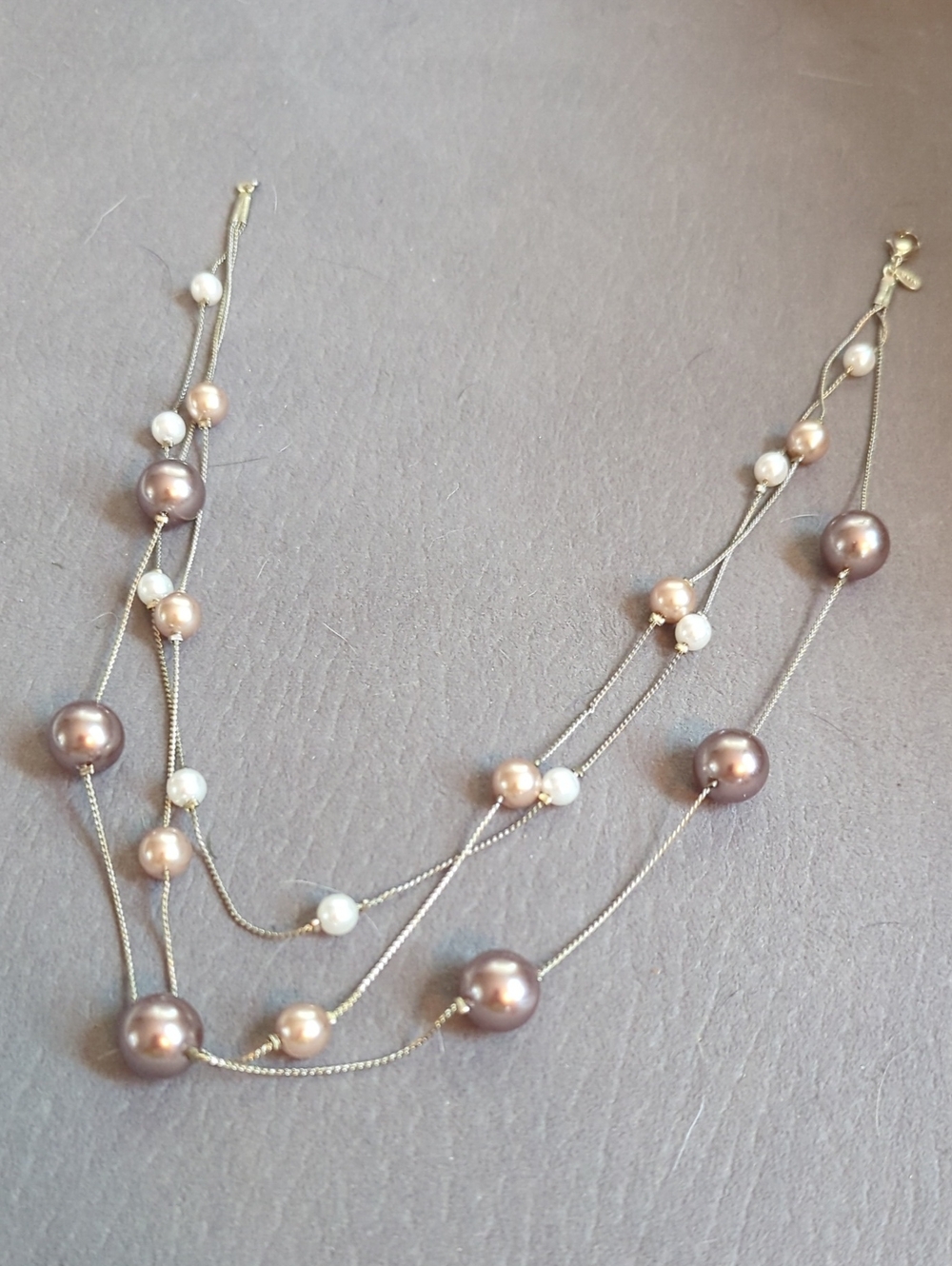 Faux Pearl Necklace REM, Vintage